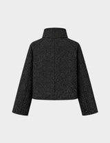 Luen Double Button High Neck Short Coat