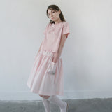 ピンクリボンセミクロップTシャツ