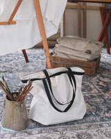 Pinstripe Shopper bag Ivory