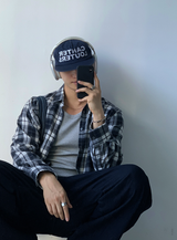 Enf Daily Country Check Cropped Overfit Long Sleeve Shirt