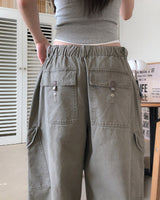 Kinz Dyeing Washing Snap Cargo Pants