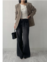 238 Back Pocket Semi-Bootcut Denim Pants