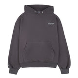 25P ピーチ 起毛 スポーティ ロゴ スナップ ボタン フーディ