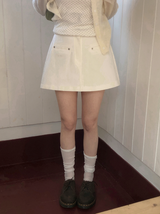 Rivet Basic A-line Mini Skirt Pants (2color)