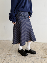 zigzag pattern midi skirt 