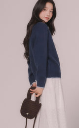 ハートミニニッティングバッグ (Deep Brown)