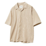 Open Cara Crease Stripe Shirt [Topnut]