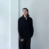 Deep Black Vertical Texture Shirt