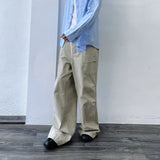 Articulated Knee Wide-Leg Trousers