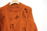 Crashed Short Knit Pullover