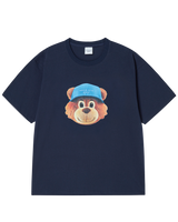 25FW 3D AC BEAR FACE SHORT SLEEVE T-SHIRT DARK NAVY