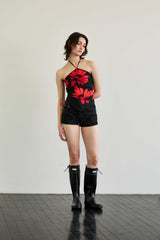  FLUTTER HALTERNECK / RED