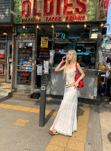 マキシホワイトロングスカート (no pic)
