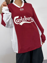UNISEX ブロックコアVネックジャージスウェットシャツ – 2 COLOR