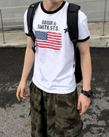 Loue American Flag Ringer Muscle Tee
