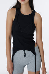 CUBIC SWEAT BIKINI TOP (BLACK)