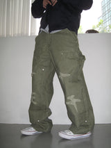 Vintage Damaged Double Knee Work Pants (3c)