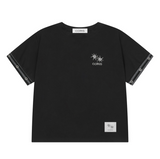 シリンストライプアイレットポイントハーフTシャツ (2Color)