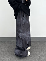 オイルブラックカーゴバルーンパンツ