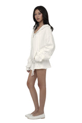 Basic logo low rise sweat skirt, White