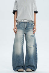 Distressed Scythe Baggy Jeans