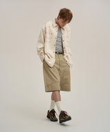 Two Pocket Western Denim Shirt - Cream