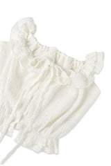 Pure frill blouse_ivory