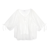 SOFT BLOOM HALF BLOUSE