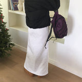 [Napping Lining] ルヘーアンゴララインスウェットマキシロングスカート