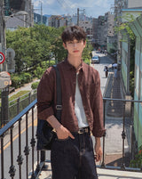 Roozen Check Pocket Long Sleeve Shirt