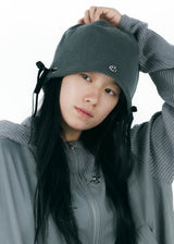 ribbon beanie(gray)