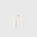 WOMAN ギンガムチェックシアサッカーキャミソール [WHITE]