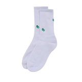 25SS SMALL SYMBOL LOGO POINT SOCKS WHITE