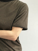 Marvin Crop ストライプ 半袖Tシャツ 3C