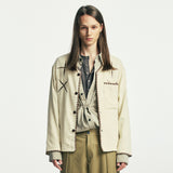 east star button up terry cardigan ivory