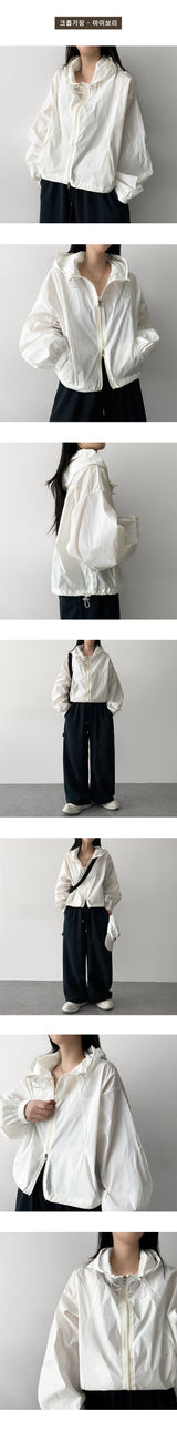 E-ring Basket Nylon Summer Windbreaker Hooded Jumper