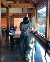Solid Banding Wide Pants