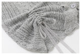 French Vintage Openwork Collar Knit Cardigan