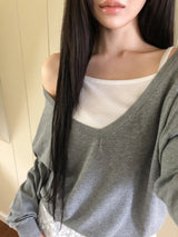 ソウルディープVネックロングスリーブニット