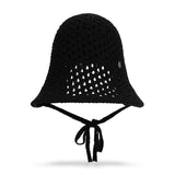 VA カーブオーバル メタルニット パンチング ボンネットハット / Black