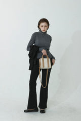 FLARE SPAN FLEECE-LINED PANTS_BLACK