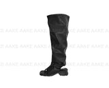 LEATHER THONG SLOUCH BOOTS