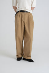 Wide pintuck pants_beige
