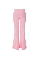 stripe boot cut pants red