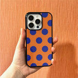 【MADE】Sizzling dot Brown iPhone case [Glossy Glass/Magsafe]
