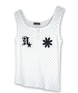 Front Logo Button Dot Tank-Top_Ivory