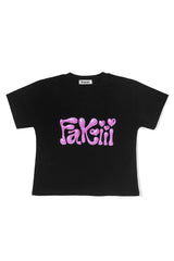Fakiii グロッシーバルーンTシャツ_ブラック