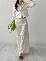 Ribbon Stripe Crop Shirt