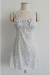COQUETTE FLORAL RUCHED CAMI DRESS (3COLORS!)