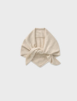 KNIT TRIANGLE SCARF (IVORY)
